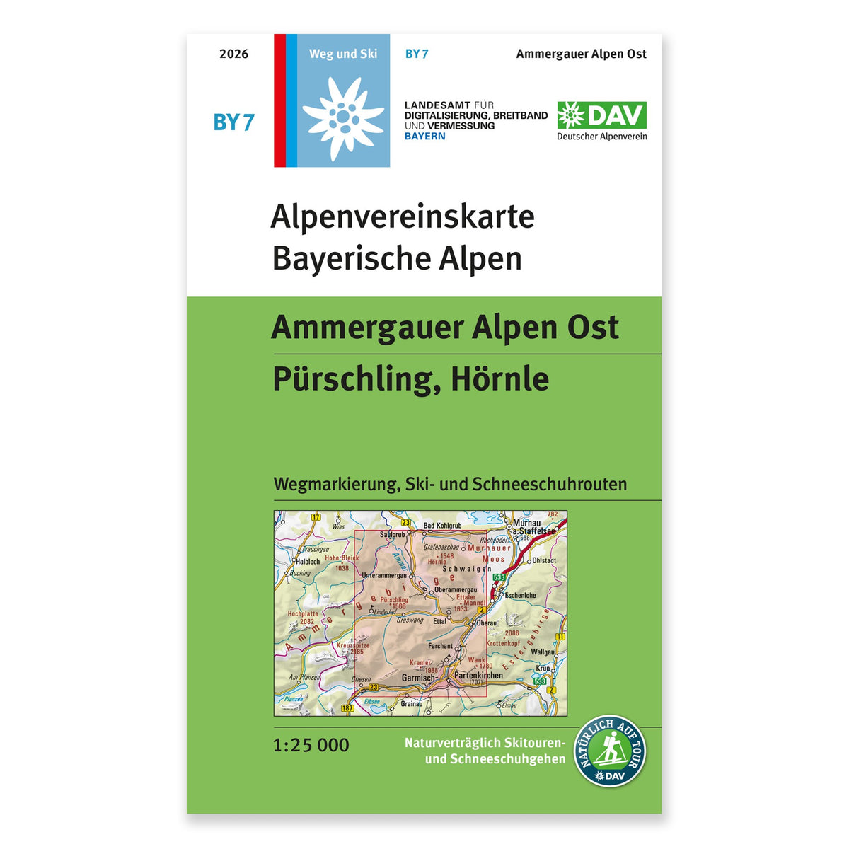 BY7 Bayerische Alpen - Ammergauer Alpen Ost 1:25.000 - Alpenverein