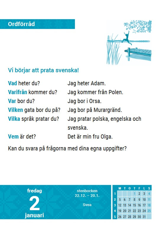Sprachkalender Schwedisch 2026