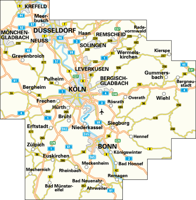 RadRegion Rheinland 1:100.000 - BVA Fahrradkarte