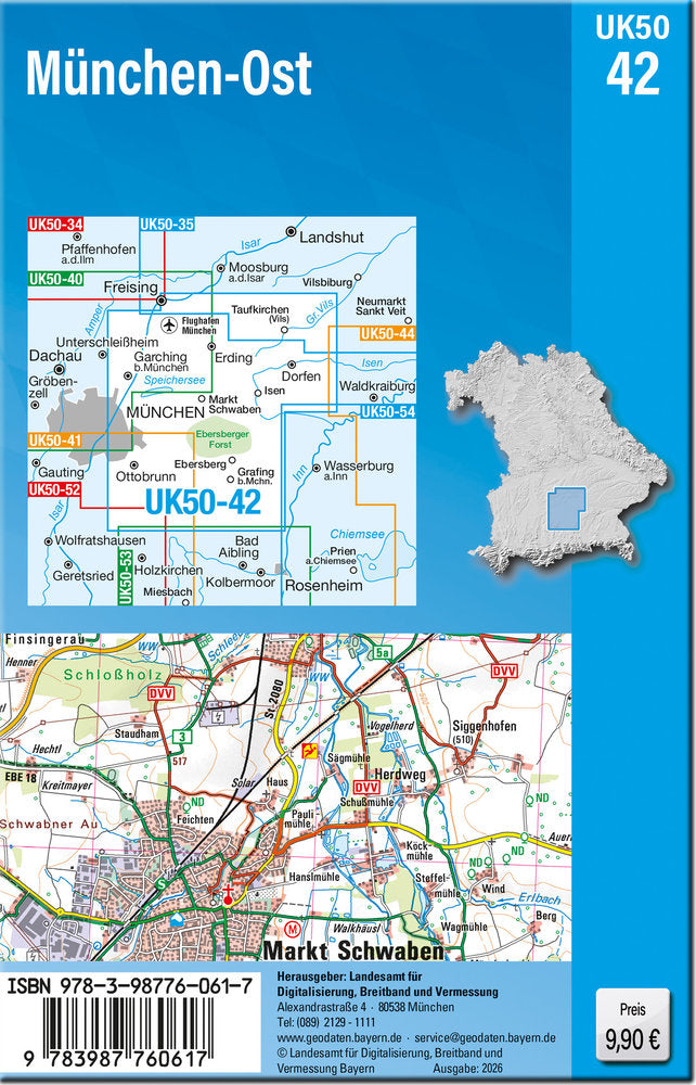 UK50-42 München-Ost - Wanderkarte 1:50.000 Bayern