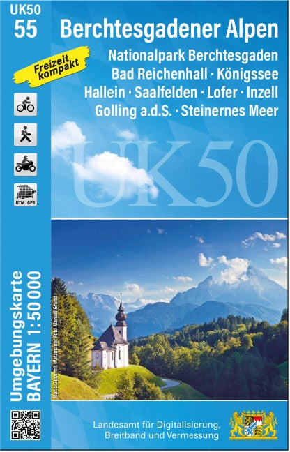 UK50-55 Berchtesgadener Alpen - Wanderkarte 1:50.000 Bayern