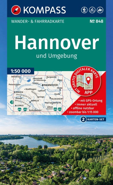 848 Hannover und Umgebung - Kompass Wanderkartenset