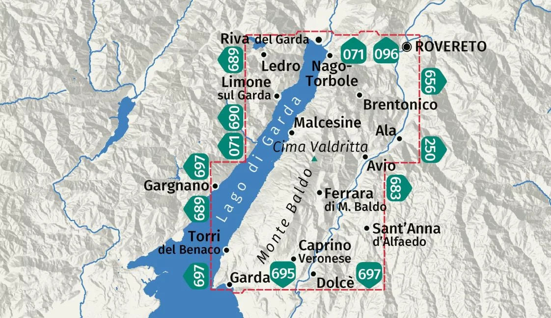 129 Monte Baldo 1:25.000 - Kompass Wanderkarte