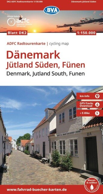 Jütland Süd / Fünen - ADFC-Radtourenkarte 1:150.000 - Dänemark 2