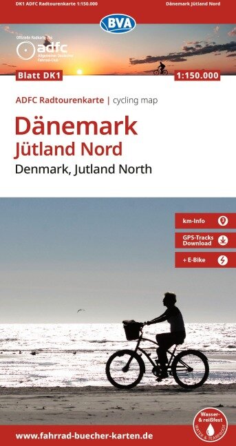 fahrrad buecher karten de gpx downloads Jütland Nord - ADFC-Radtourenkarte 1:150.000