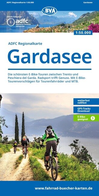 Gardasee 1:50.000 Fahrradkarte - ADFC Regionalkarte