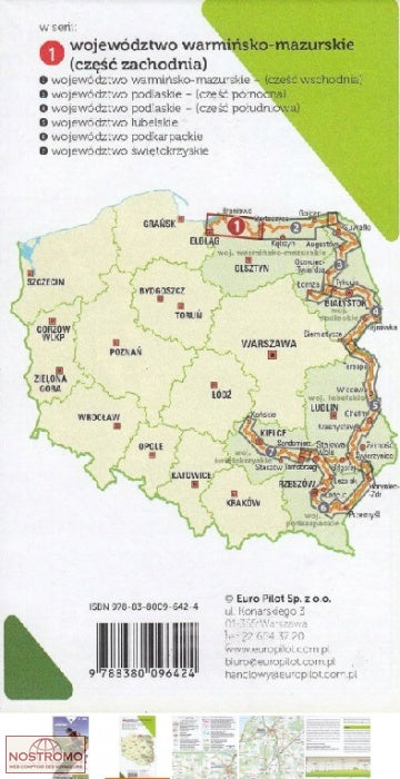 1 GreenVelo: Woiwodschaft Ermland-Masuren (Westteil) - 1:100.000 Radkarte