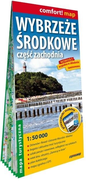 03 - Mittlere Ostseeküste Polen 1:50.000 (Westlicher Teil) Laminierte touristische Wanderkarte