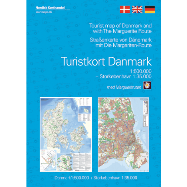 Dänemark Touristenkarte 1:500.000 mit Margeriten-Route
