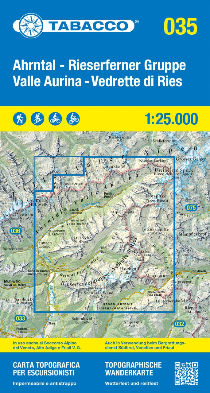 Tabacco Wanderkarten 1:25.000 (Alpen, Südtirol, Dolomiten)