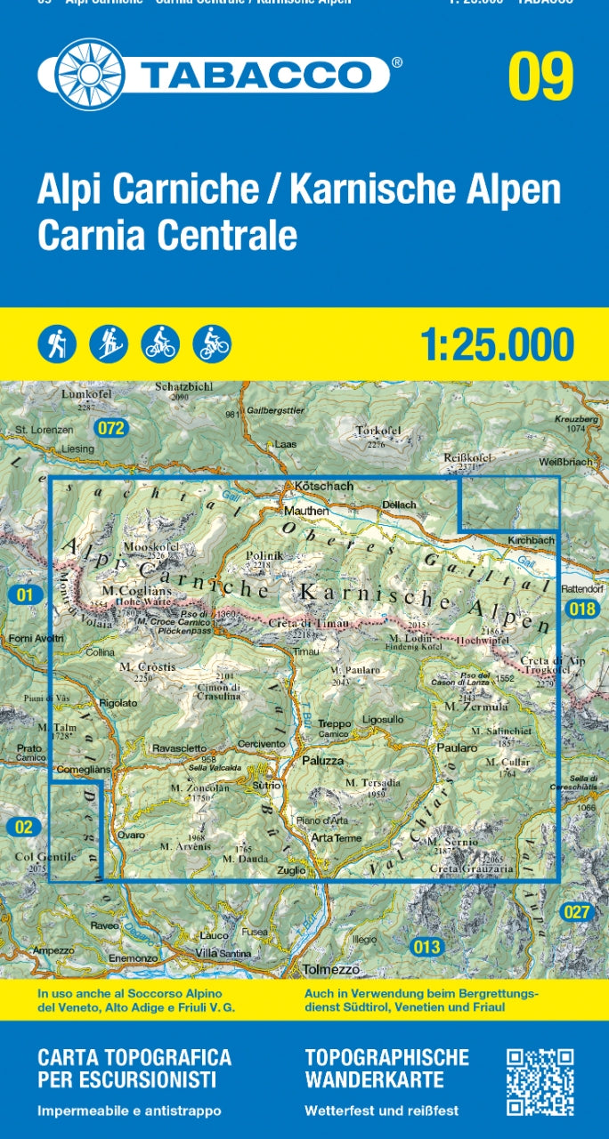 Tabacco Wanderkarten 1:25.000 (Alpen, Südtirol, Dolomiten)