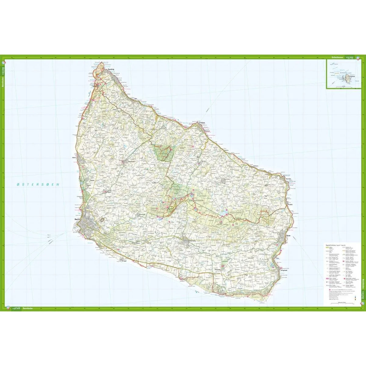 Bornholm 1:50.000 - Wanderkarte Calazo Dänemark