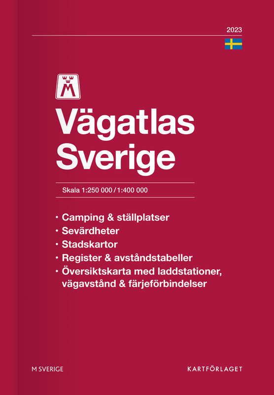 Sverige Vägatlas - Ausgabe 2023 1:250 000 - Straßenatlas Schweden reduzierte Restexemplare