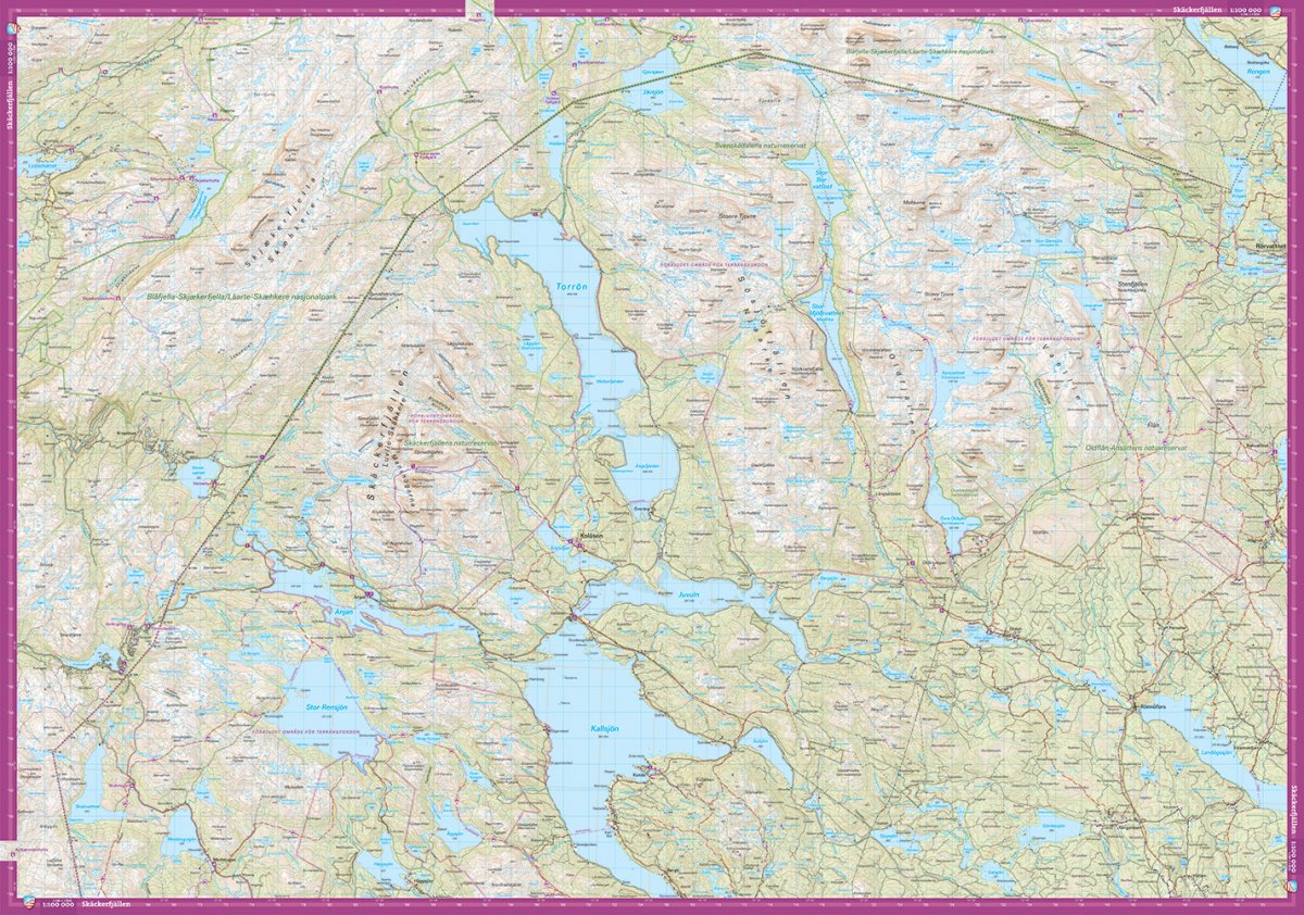 Gäddede, Hotagsfjällen och Skalstugan 1:100.000