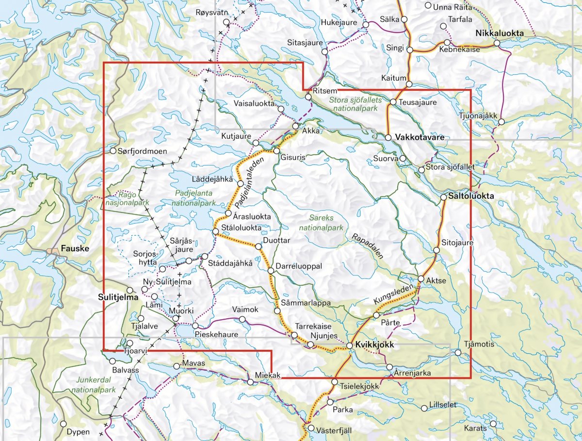 Sarek & Padjelanta 1:100.000