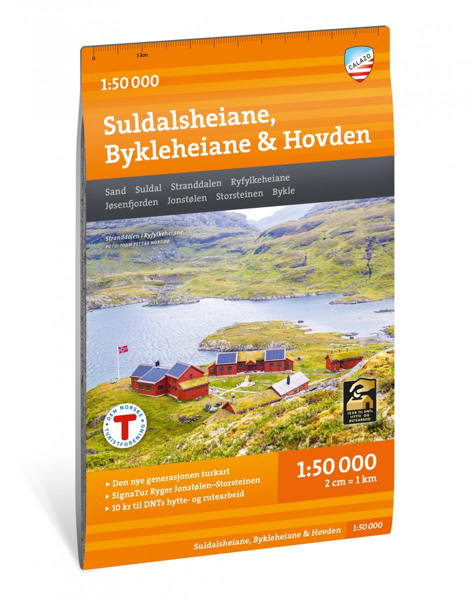 Suldalsheiane - Bykleheiane & Hovden 1:50.000 Calazo