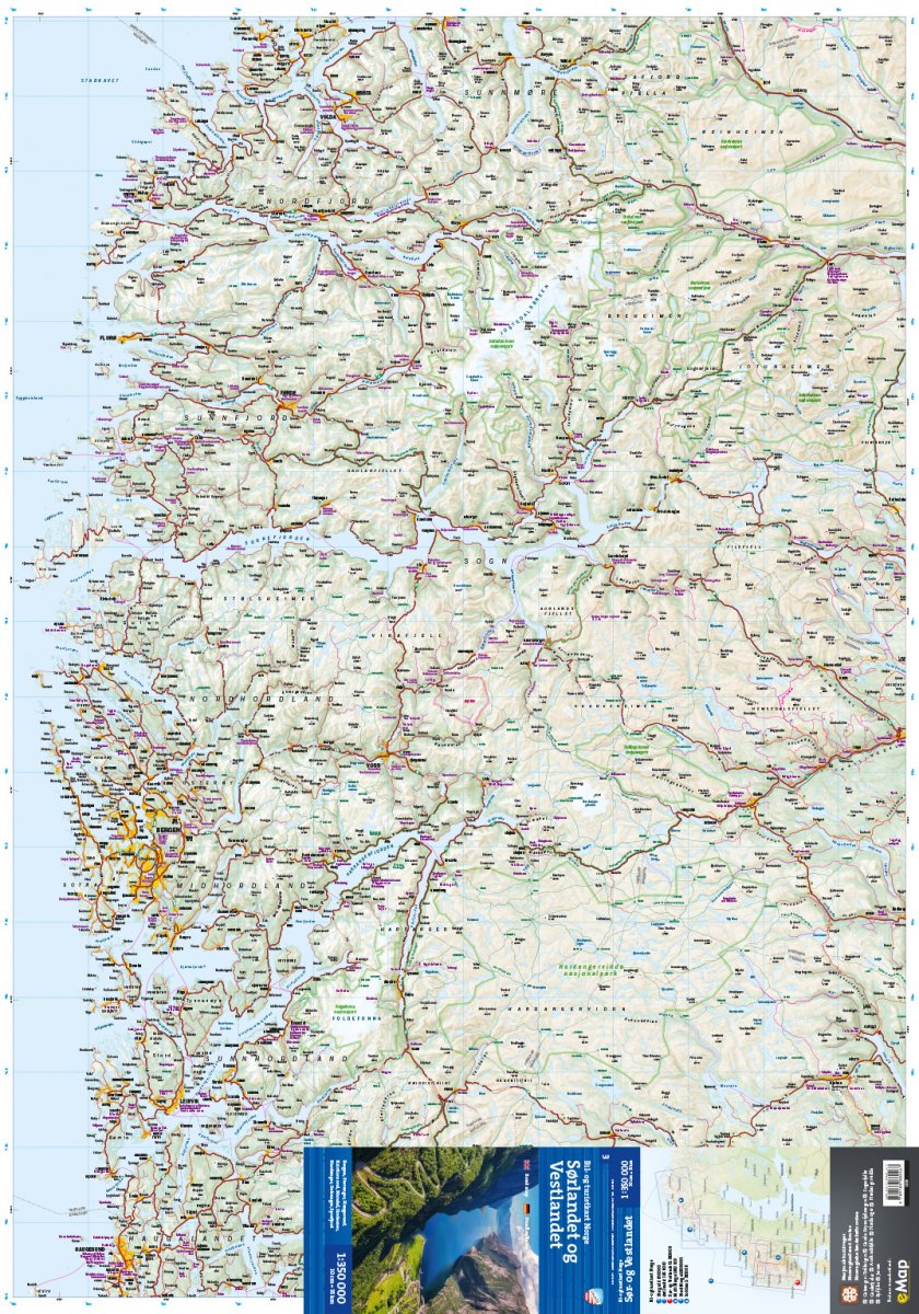 Norwegen Süd & West 1:350.000 - Calazo Straßenkarte
