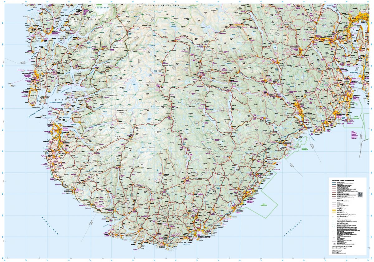 Norwegen Süd & West 1:350.000 - Calazo Straßenkarte