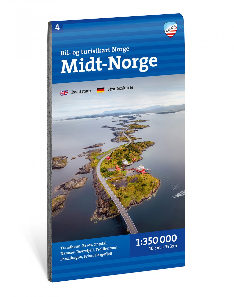 Norwegen Mitte 1:350.000 - Calazo Straßenkarte