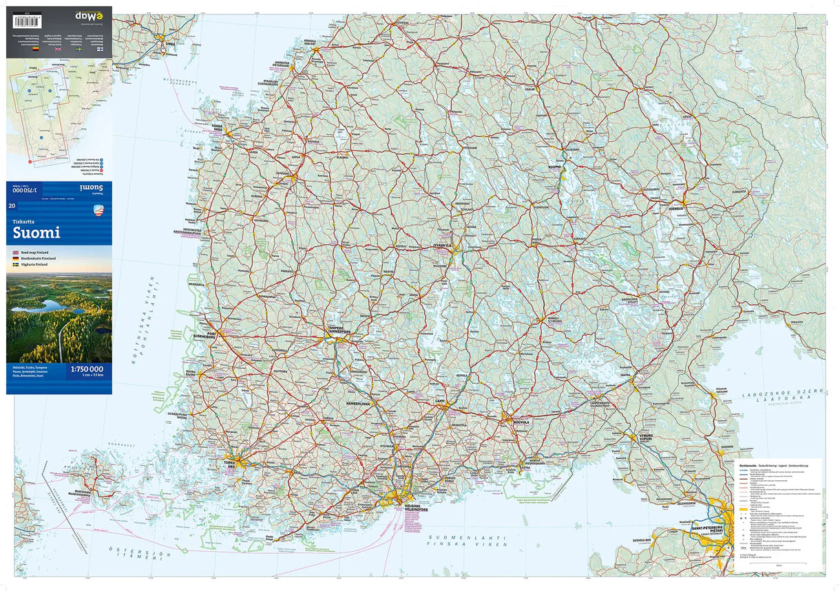 Finnland 1:750.000 - Calazo Straßenkarte