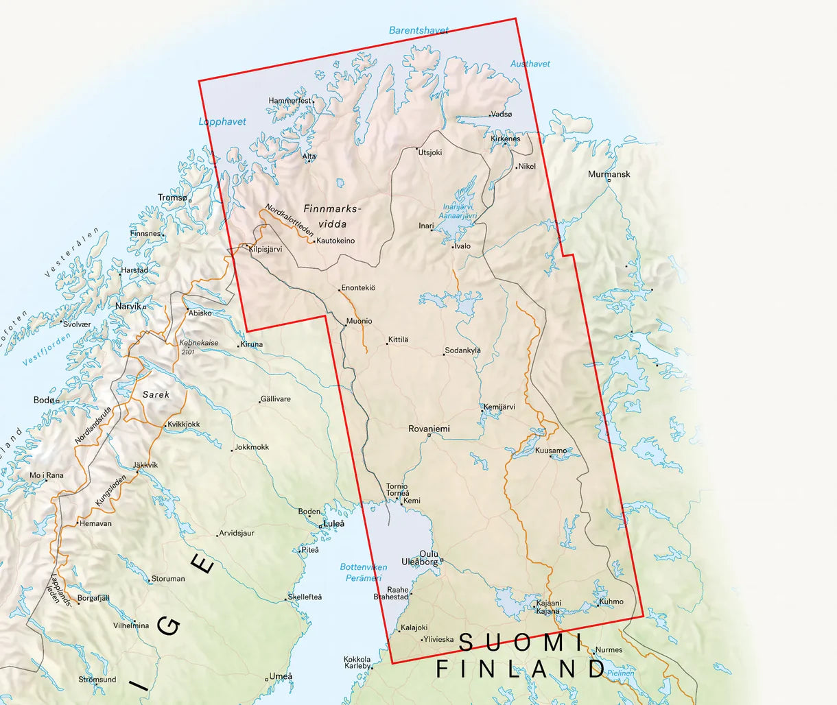 Finnland Nord 1:500.000 - Calazo Straßenkarte