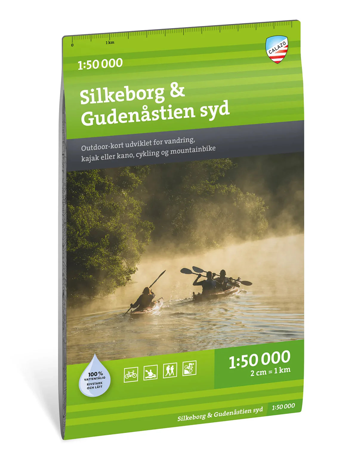 Silkeborg & Gudenåstien syd 1:25.000 Wanderkarte Dänemark Calazo