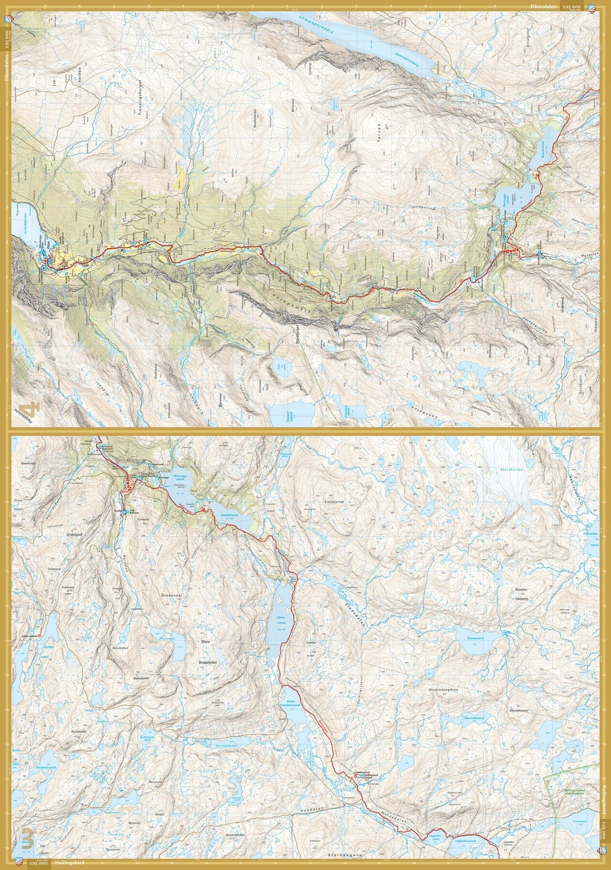 Rallarvegen 1:25 000 Fahrradkarte