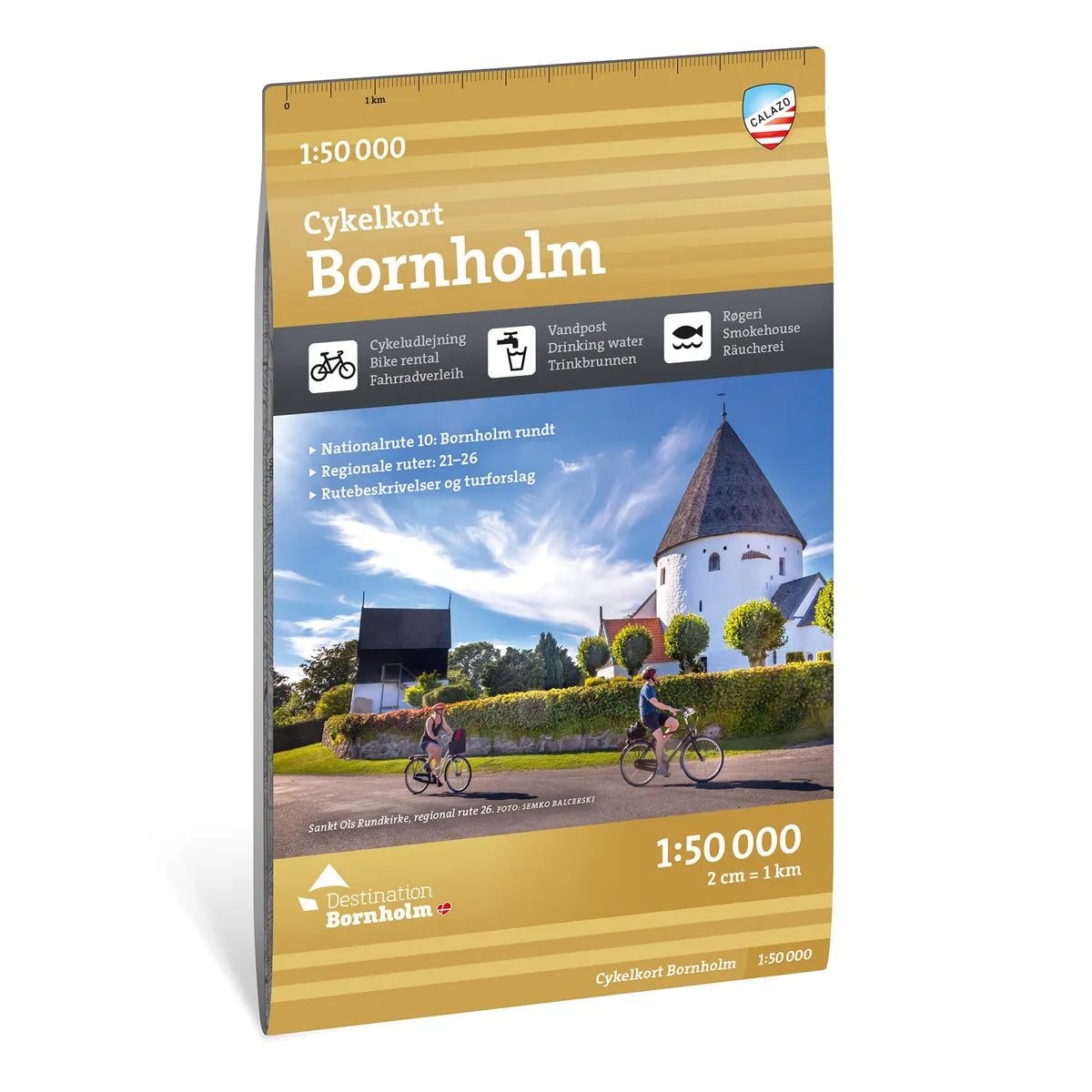 Bornholm 1:50.000 - Fahrradkarte Calazo Dänemark
