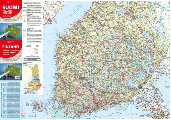 Finnland 1:800.000 - Straßenkarte Karttakauppa