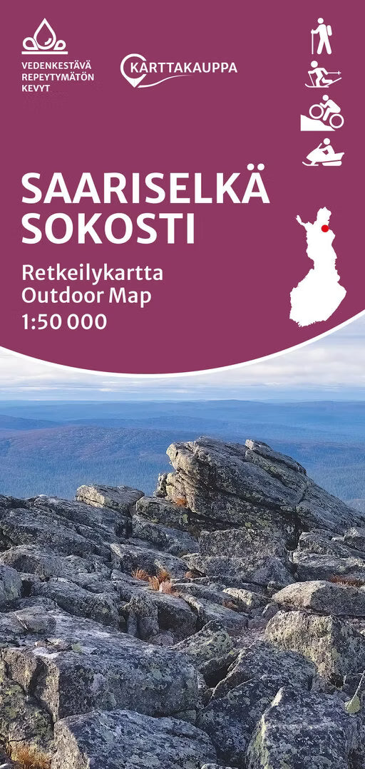 Saariselkä Sokosti - Wanderkarte 1:50.000 Finnland