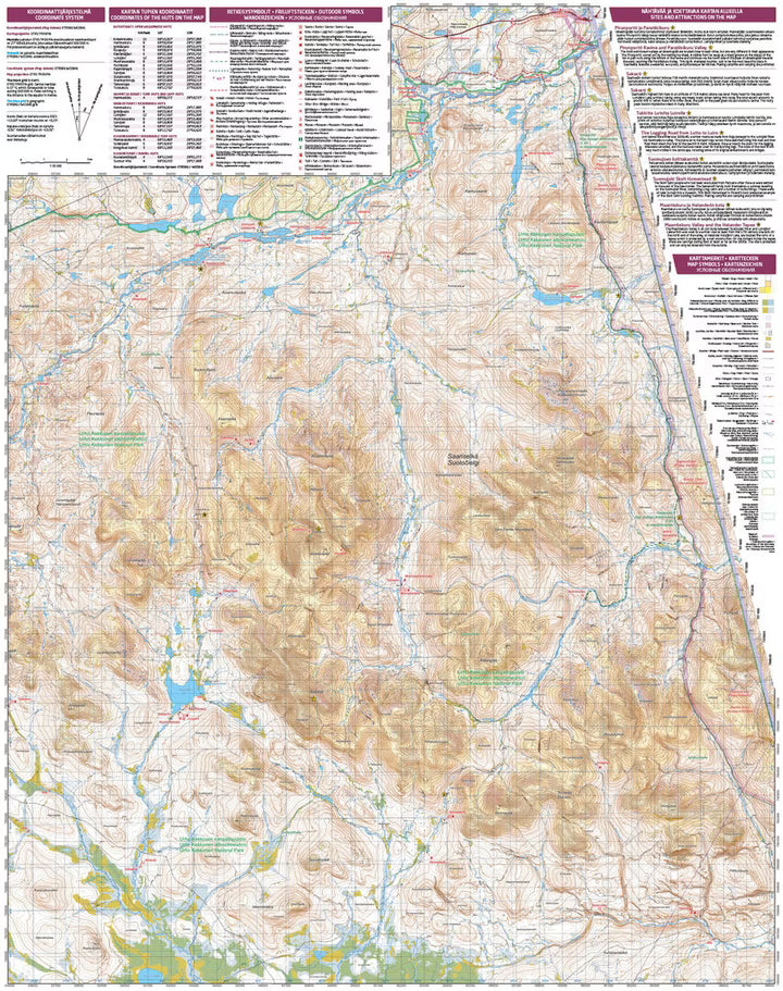 Saariselkä Sokosti - Wanderkarte 1:50.000 Finnland