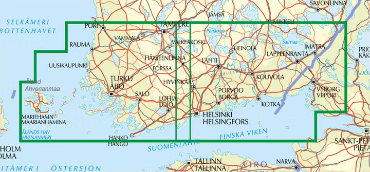 Finnland Süd 1:250.000 - Straßenkarte Karttakauppa