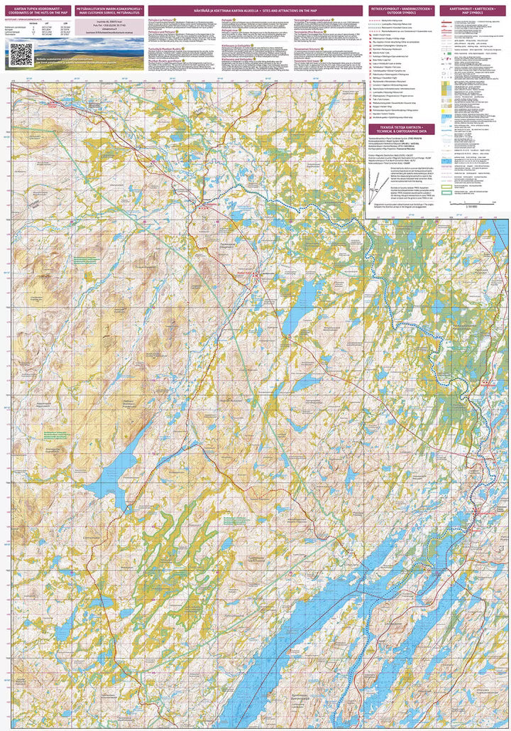 Muotkatunturit - Wanderkarte 1:50.000 Finnland