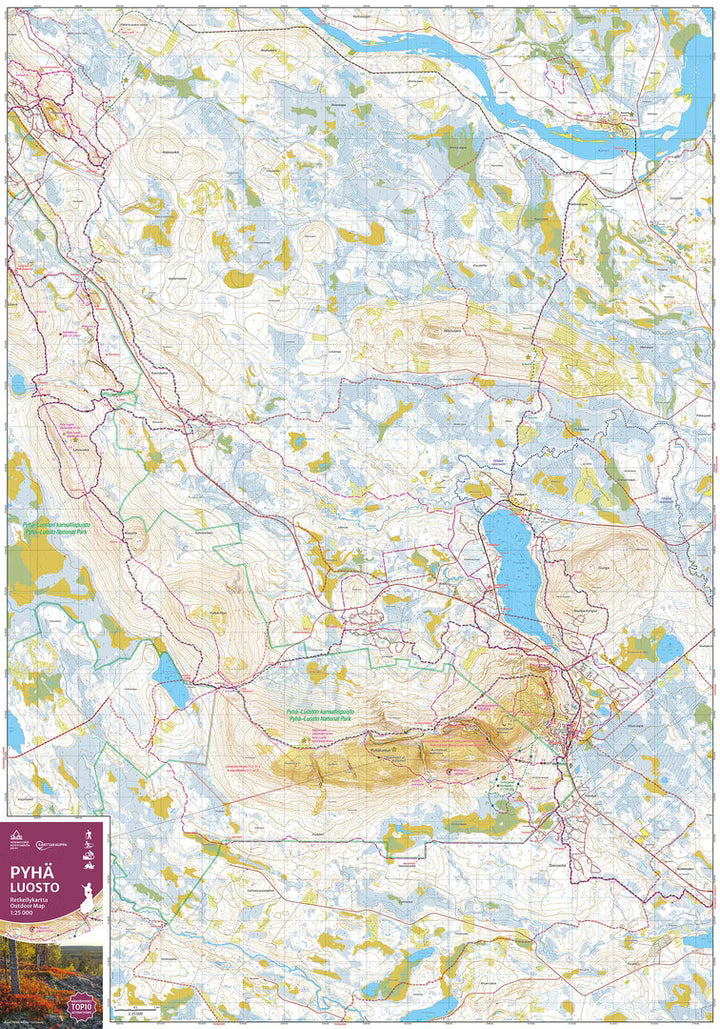 Pyhä Luosto - Wanderkarte 1:25.000 Finnland