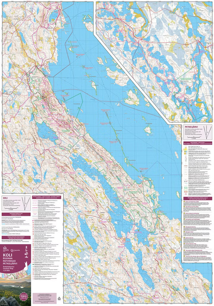 Koli Ruunaa Patvinsuo Petkeljärvi - Wanderkarte 1:25.000 Finnland