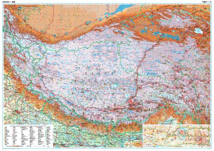 Tibet - 1:2 Mio. Geographical Map