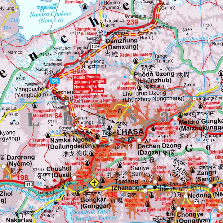 Tibet - 1:2 Mio. Geographical Map