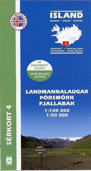 Island 04 Landmannalaugar - Porsmörk 1:100.000 / 1:50.000 Sérkort Wanderkarte
