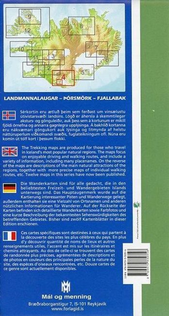 Island 04 Landmannalaugar - Porsmörk 1:100.000 / 1:50.000 Sérkort Wanderkarte