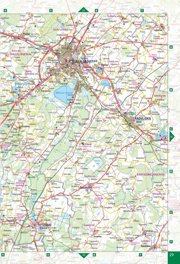 Litauen Straßenatlas 1:200.000 - Jana Seta