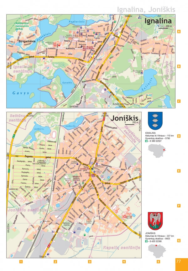 Litauen Straßenatlas 1:200.000 - Jana Seta