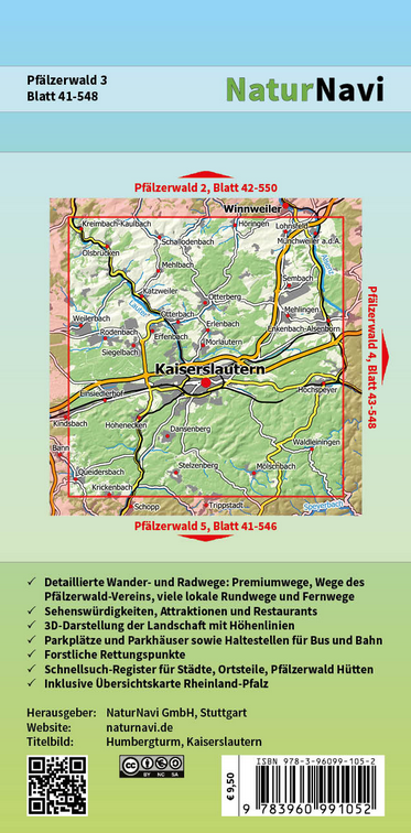Pfälzerwald 3 - 1:25.000 NaturNavi Wanderkarte