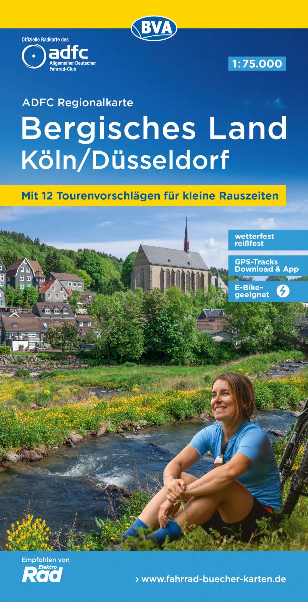 Bergisches Land / Köln / Düsseldorf - ADFC Regionalkarte