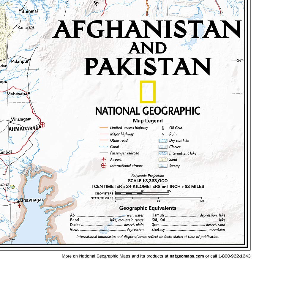 Ü513 Afghanistan & Pakistan - National Geographic Wandkarte