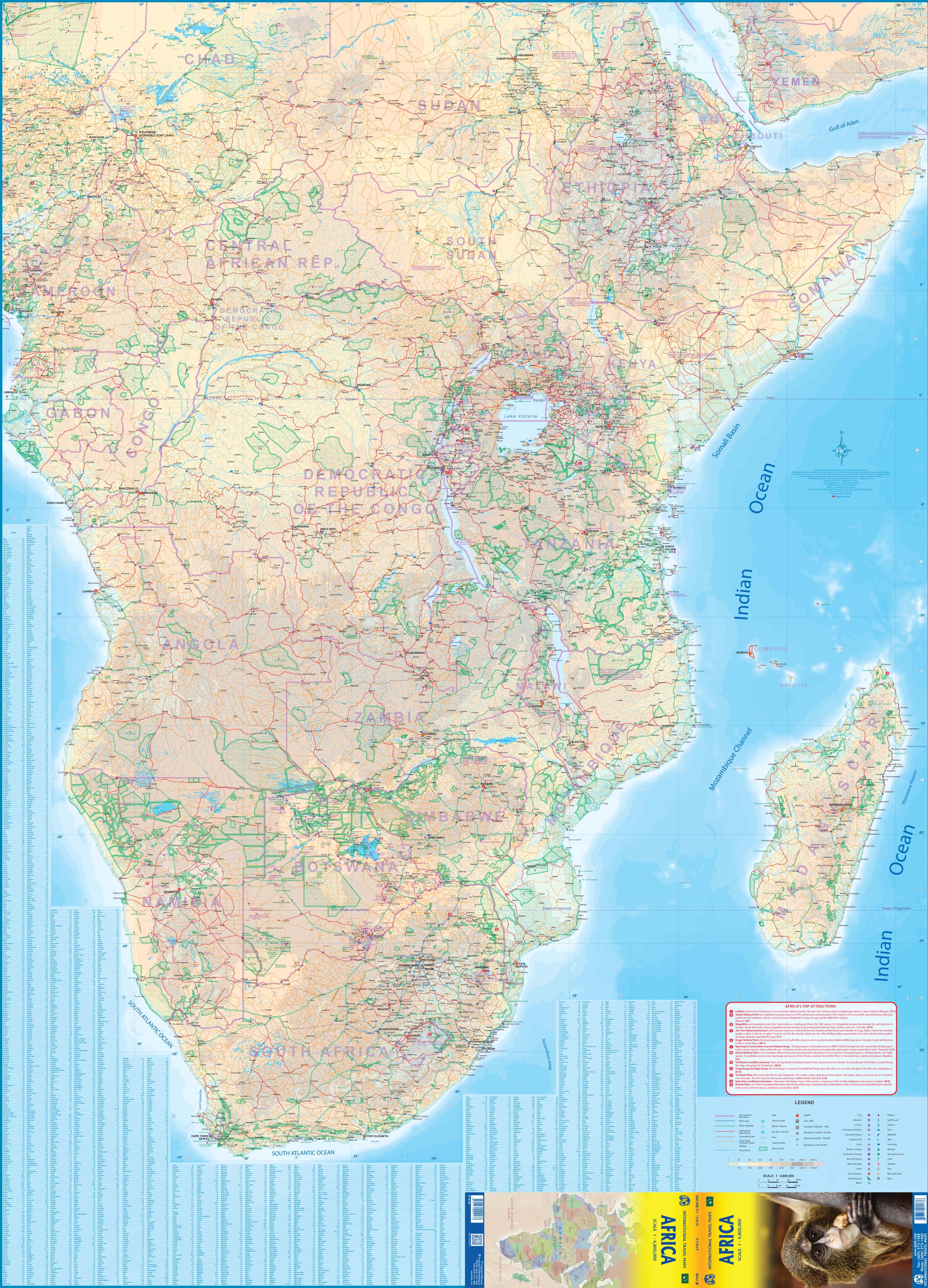 Afrika Landkarte 1:4,8 Mio.