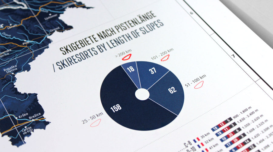 Alpenkarte mit 266 Skigebieten