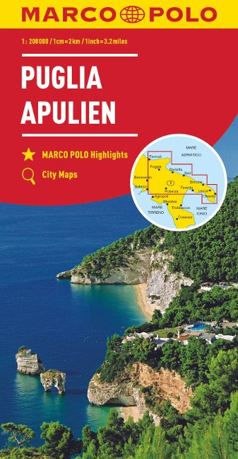 Apulien - 1:200.000 - Marco Polo Straßenkarte Italien 11