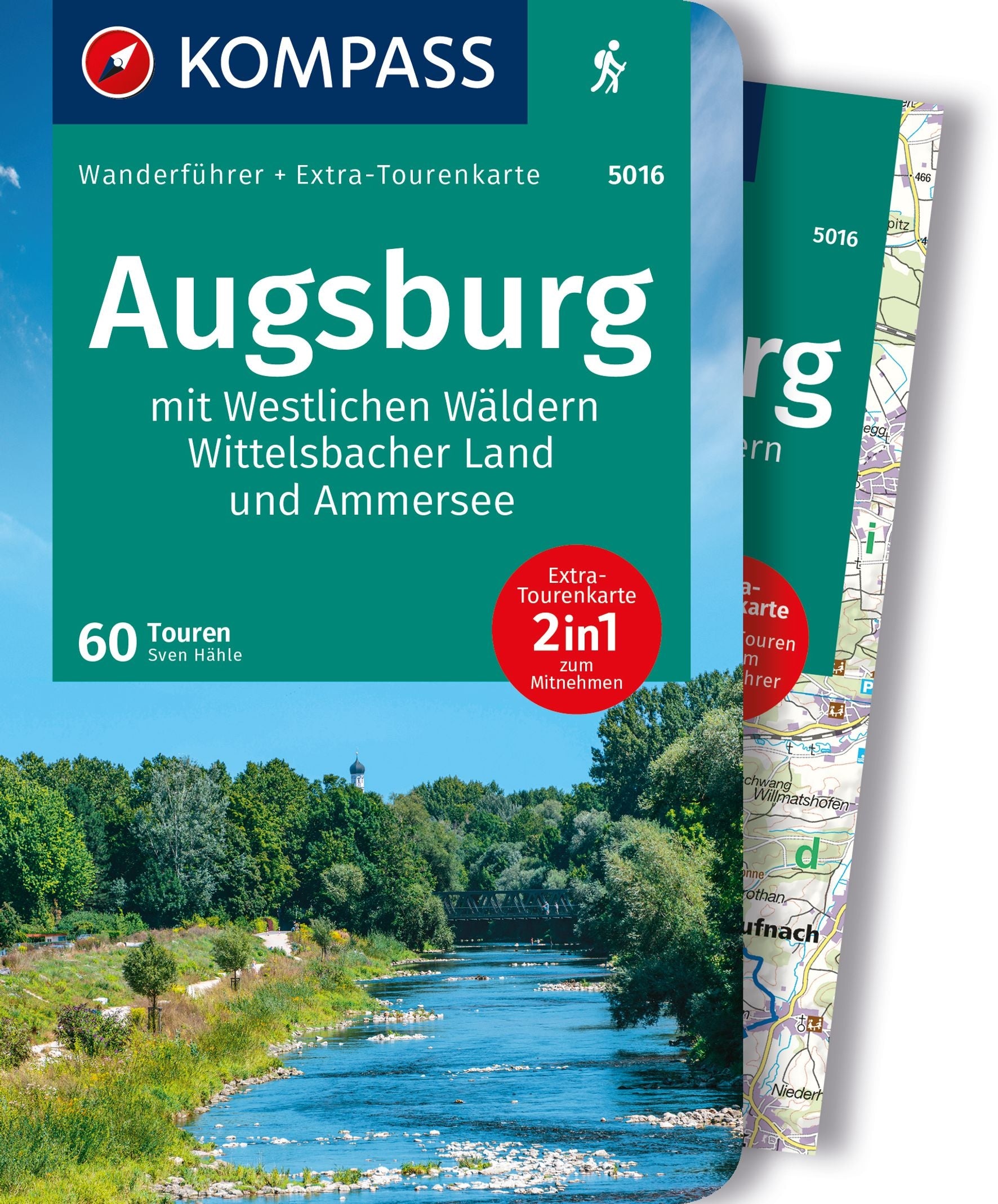 Augsburg mit Westlichen Wäldern, Wittelsbacher Land und Ammersee - Kompass Wanderführer