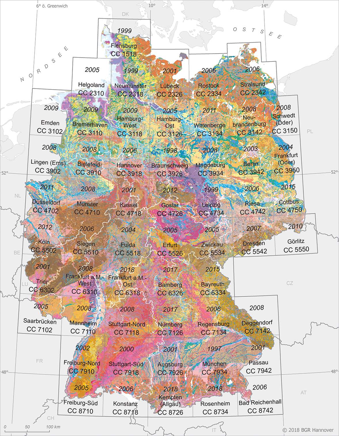Bodenübersichtskarte Deutschland 1:200.000 (BÜK200)