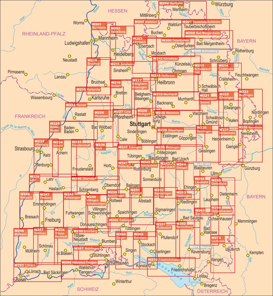 Wanderkarten Baden-Württemberg 1:25.000